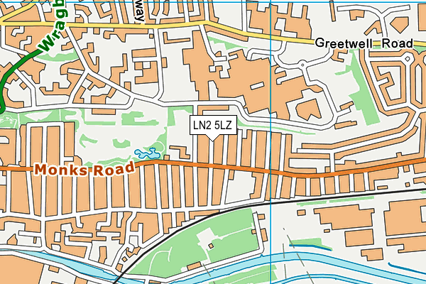 LN2 5LZ map - OS VectorMap District (Ordnance Survey)