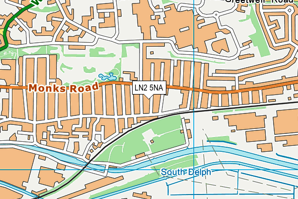 LN2 5NA map - OS VectorMap District (Ordnance Survey)