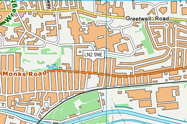 LN2 5NE map - OS VectorMap District (Ordnance Survey)