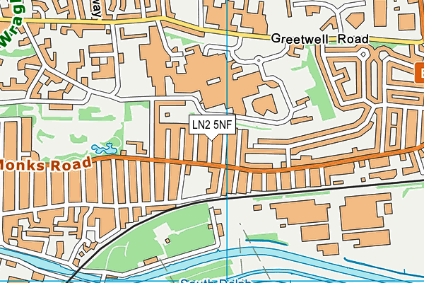 LN2 5NF map - OS VectorMap District (Ordnance Survey)