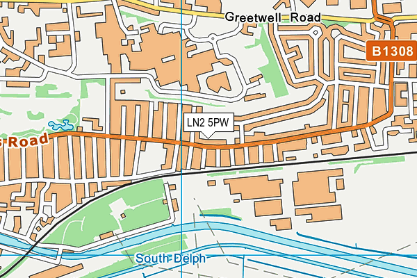 LN2 5PW map - OS VectorMap District (Ordnance Survey)