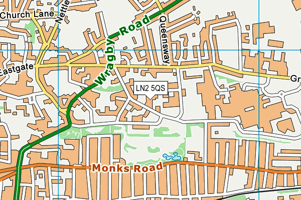 LN2 5QS map - OS VectorMap District (Ordnance Survey)