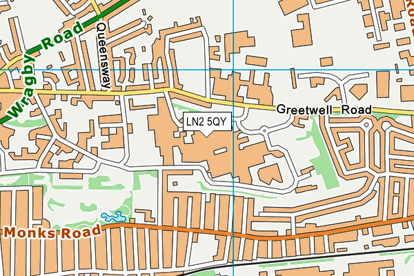 LN2 5QY map - OS VectorMap District (Ordnance Survey)