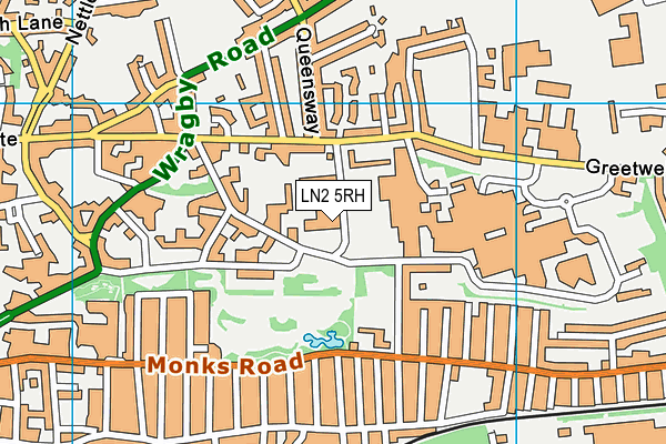 LN2 5RH map - OS VectorMap District (Ordnance Survey)