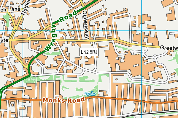 LN2 5RJ map - OS VectorMap District (Ordnance Survey)