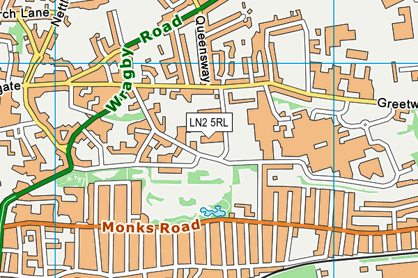 LN2 5RL map - OS VectorMap District (Ordnance Survey)
