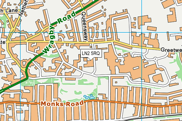 LN2 5RQ map - OS VectorMap District (Ordnance Survey)