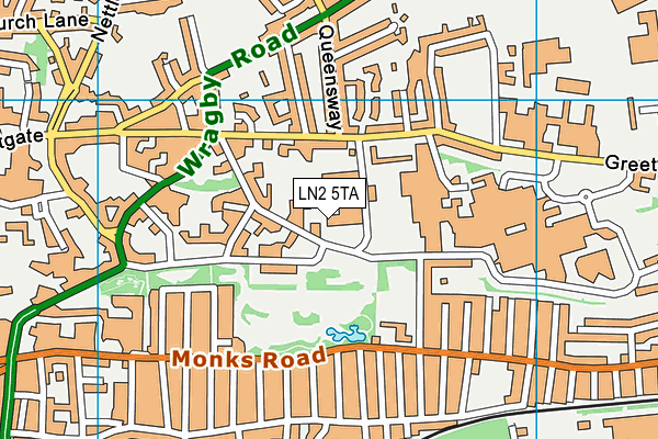 LN2 5TA map - OS VectorMap District (Ordnance Survey)