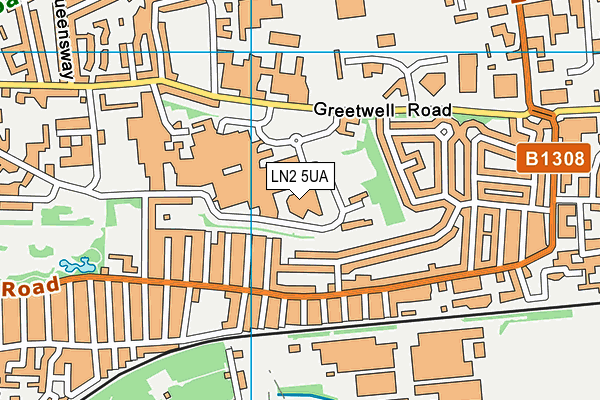 LN2 5UA map - OS VectorMap District (Ordnance Survey)