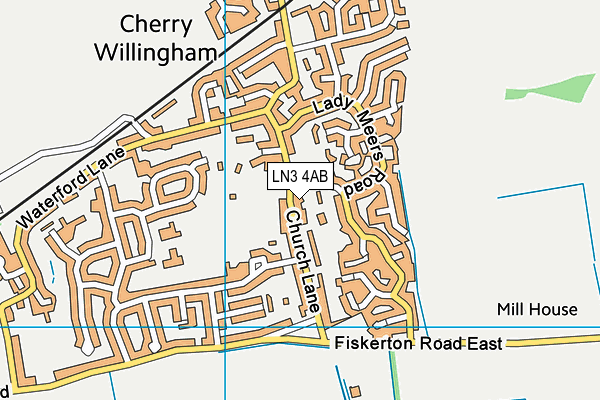 LN3 4AB map - OS VectorMap District (Ordnance Survey)