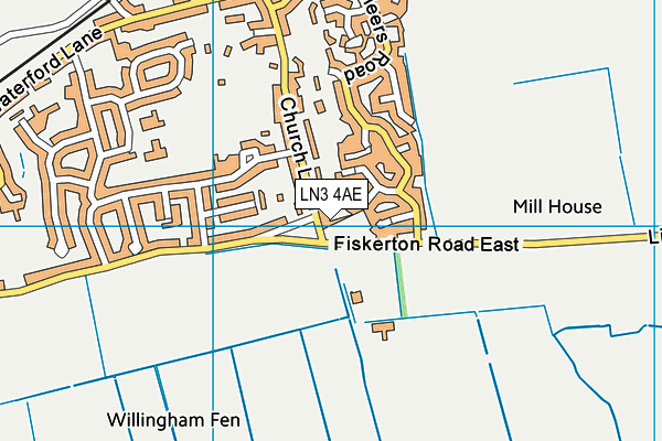 LN3 4AE map - OS VectorMap District (Ordnance Survey)