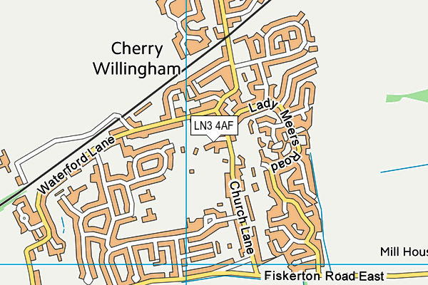LN3 4AF map - OS VectorMap District (Ordnance Survey)