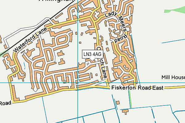LN3 4AG map - OS VectorMap District (Ordnance Survey)