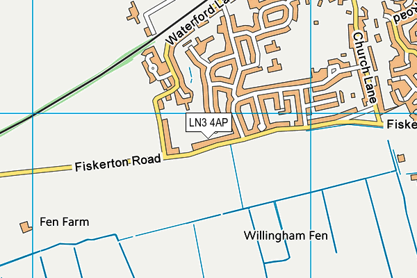 LN3 4AP map - OS VectorMap District (Ordnance Survey)