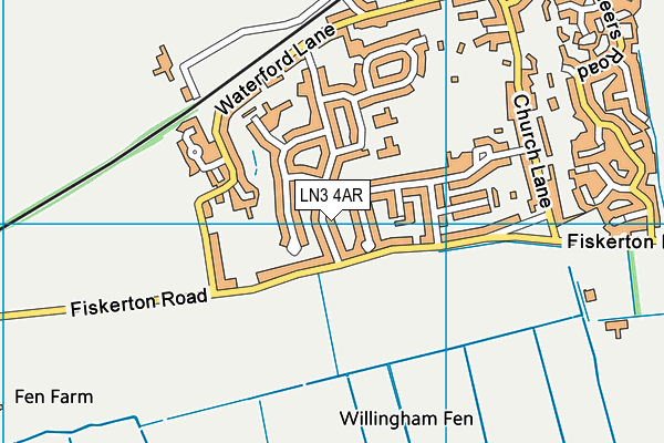 LN3 4AR map - OS VectorMap District (Ordnance Survey)