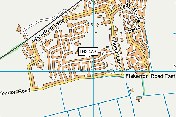 LN3 4AS map - OS VectorMap District (Ordnance Survey)