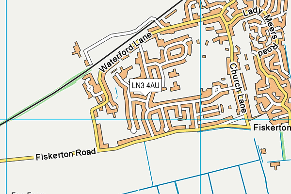 LN3 4AU map - OS VectorMap District (Ordnance Survey)