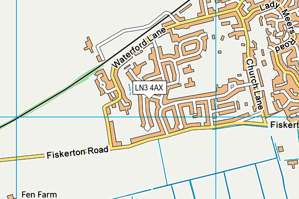 LN3 4AX map - OS VectorMap District (Ordnance Survey)