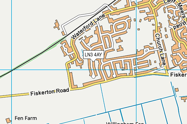 LN3 4AY map - OS VectorMap District (Ordnance Survey)