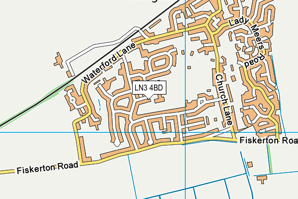 LN3 4BD map - OS VectorMap District (Ordnance Survey)