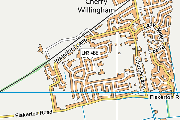 LN3 4BE map - OS VectorMap District (Ordnance Survey)