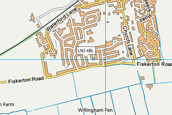 LN3 4BL map - OS VectorMap District (Ordnance Survey)