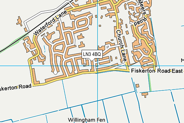 LN3 4BQ map - OS VectorMap District (Ordnance Survey)