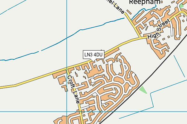 Reepham Tennis Club map (LN3 4DU) - OS VectorMap District (Ordnance Survey)