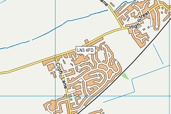LN3 4FD map - OS VectorMap District (Ordnance Survey)