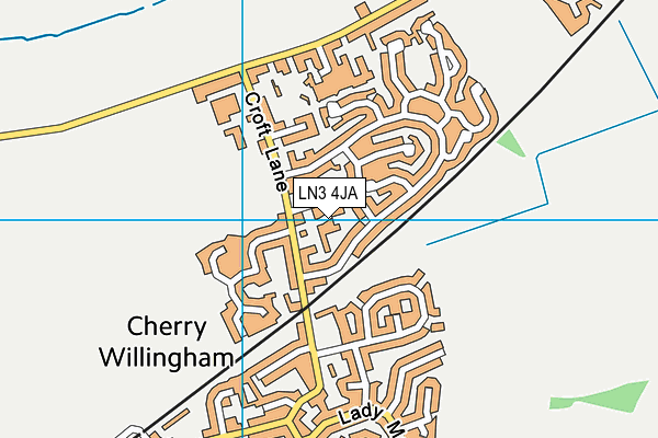 LN3 4JA map - OS VectorMap District (Ordnance Survey)