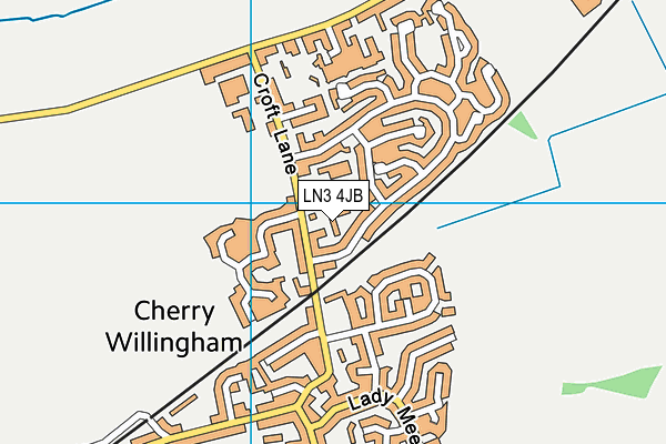 LN3 4JB map - OS VectorMap District (Ordnance Survey)