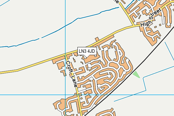 LN3 4JD map - OS VectorMap District (Ordnance Survey)