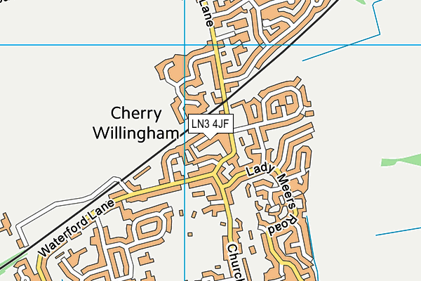 LN3 4JF map - OS VectorMap District (Ordnance Survey)