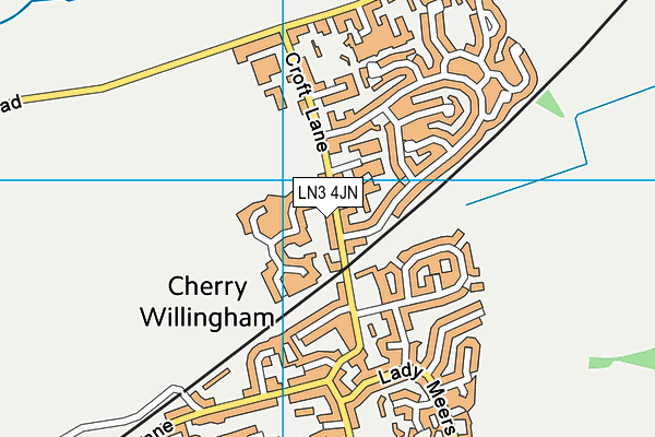 LN3 4JN map - OS VectorMap District (Ordnance Survey)