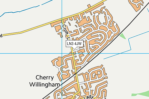 LN3 4JW map - OS VectorMap District (Ordnance Survey)