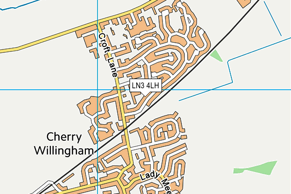 LN3 4LH map - OS VectorMap District (Ordnance Survey)