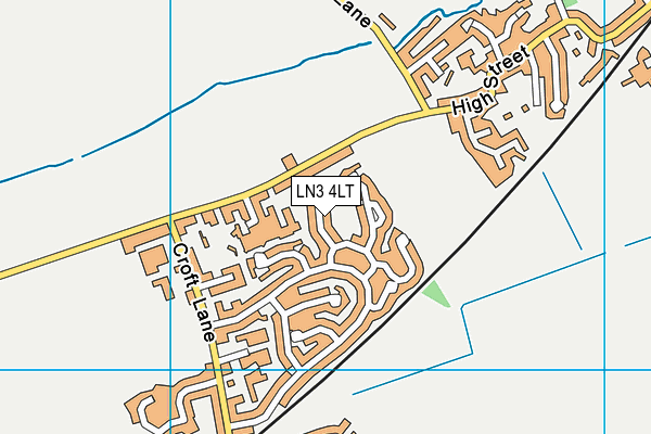 LN3 4LT map - OS VectorMap District (Ordnance Survey)
