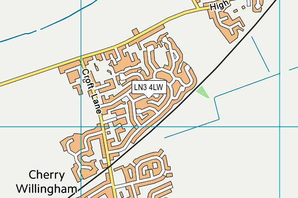 LN3 4LW map - OS VectorMap District (Ordnance Survey)