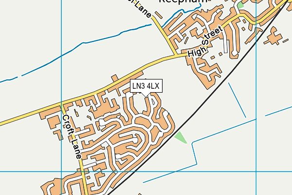 LN3 4LX map - OS VectorMap District (Ordnance Survey)