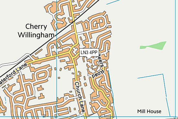 LN3 4PP map - OS VectorMap District (Ordnance Survey)