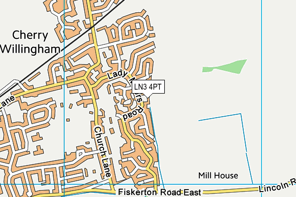 LN3 4PT map - OS VectorMap District (Ordnance Survey)
