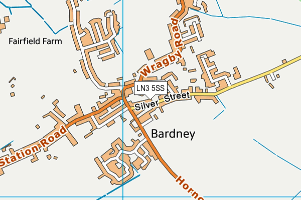 Bardney Playing Field map (LN3 5SS) - OS VectorMap District (Ordnance Survey)