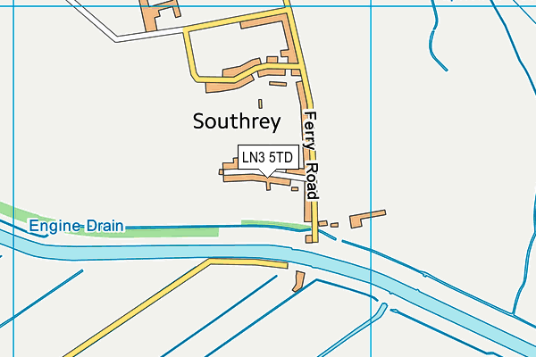 LN3 5TD map - OS VectorMap District (Ordnance Survey)