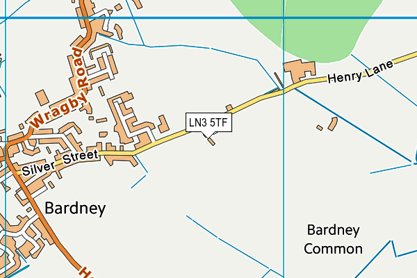 LN3 5TF map - OS VectorMap District (Ordnance Survey)