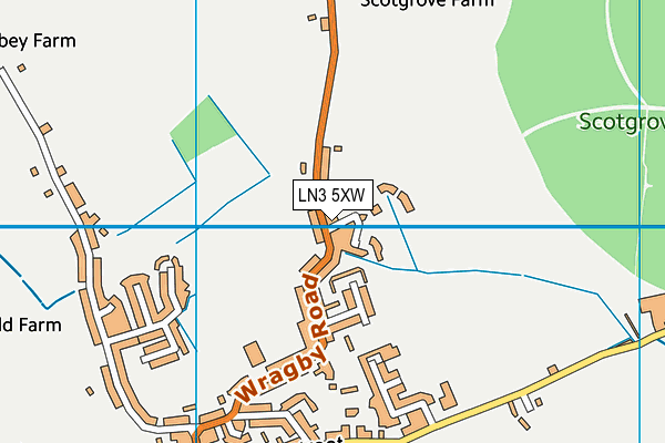 LN3 5XW map - OS VectorMap District (Ordnance Survey)