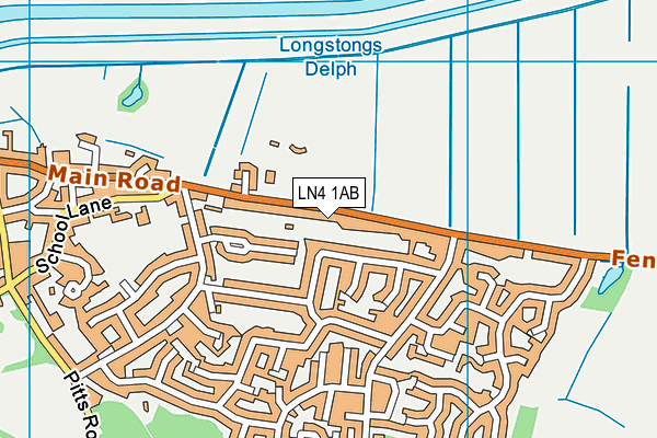 LN4 1AB map - OS VectorMap District (Ordnance Survey)