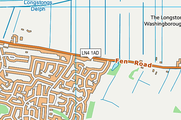 LN4 1AD map - OS VectorMap District (Ordnance Survey)