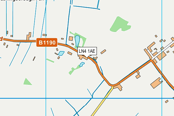 LN4 1AE map - OS VectorMap District (Ordnance Survey)