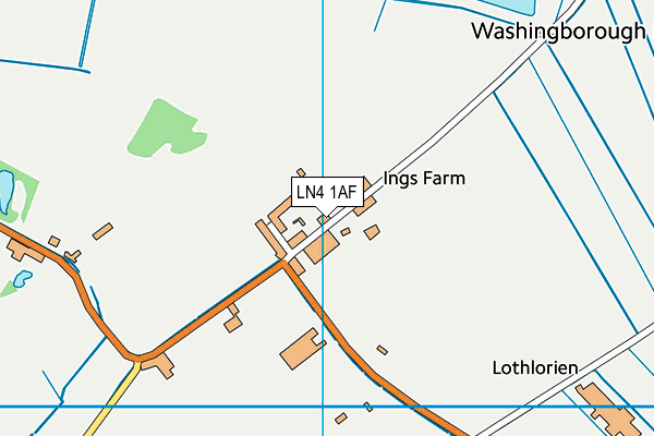 LN4 1AF map - OS VectorMap District (Ordnance Survey)