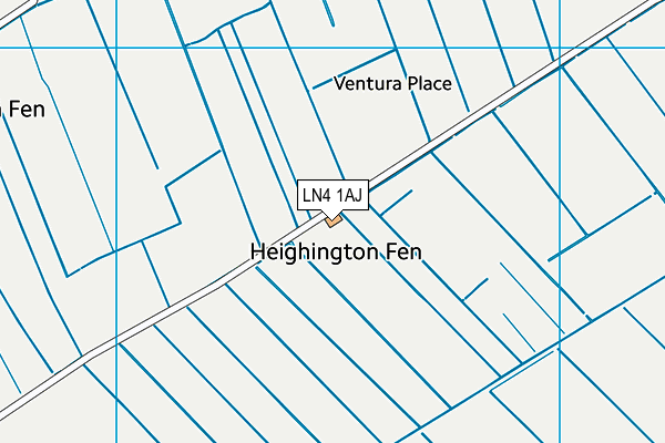 LN4 1AJ map - OS VectorMap District (Ordnance Survey)